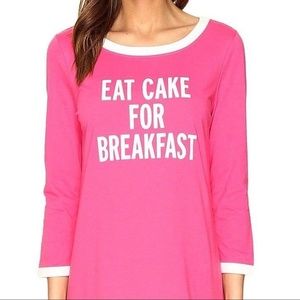 NWT KATE SPADE Eat Cake For Breakfast Pajama Shirt